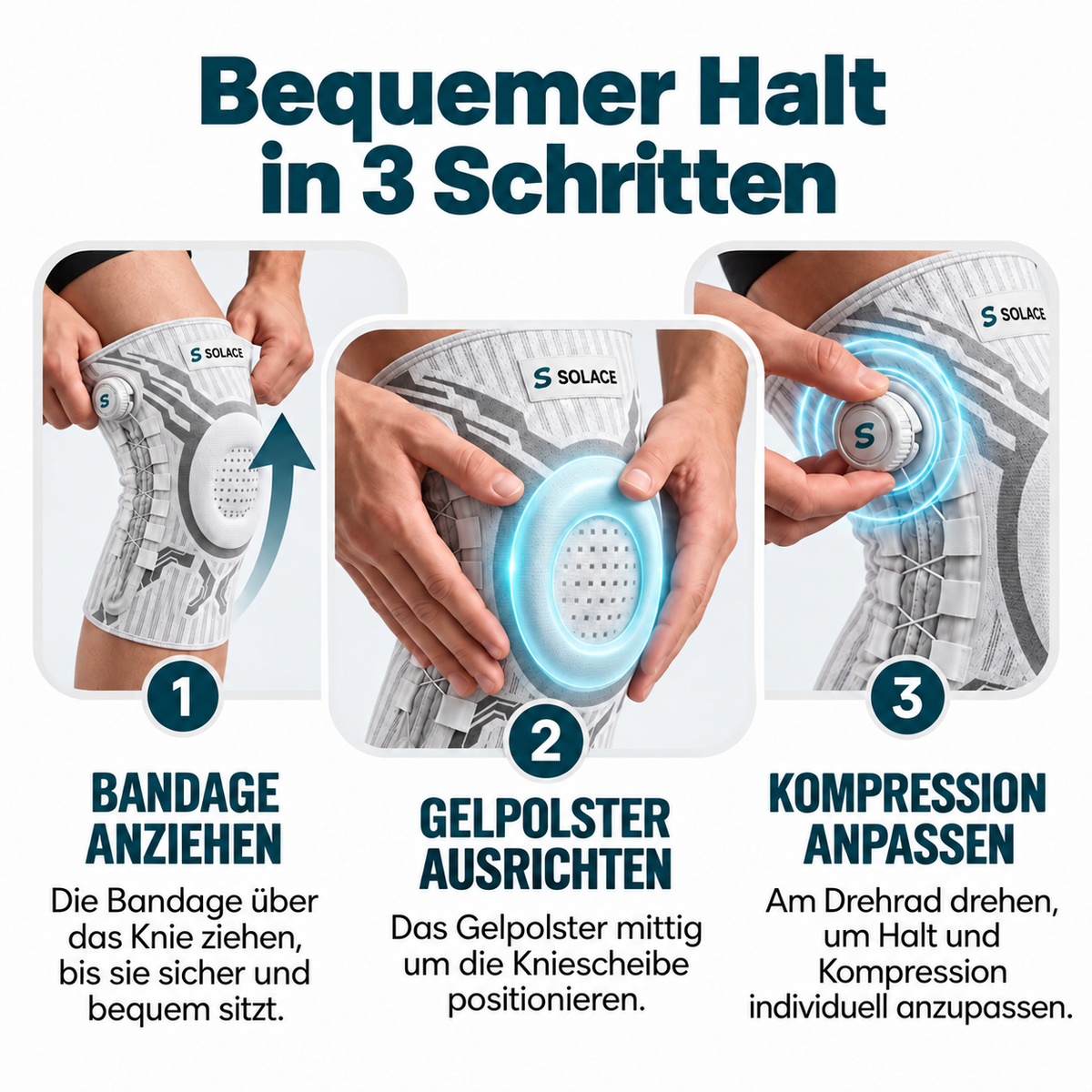 Solace Kniebandage – Bild 4